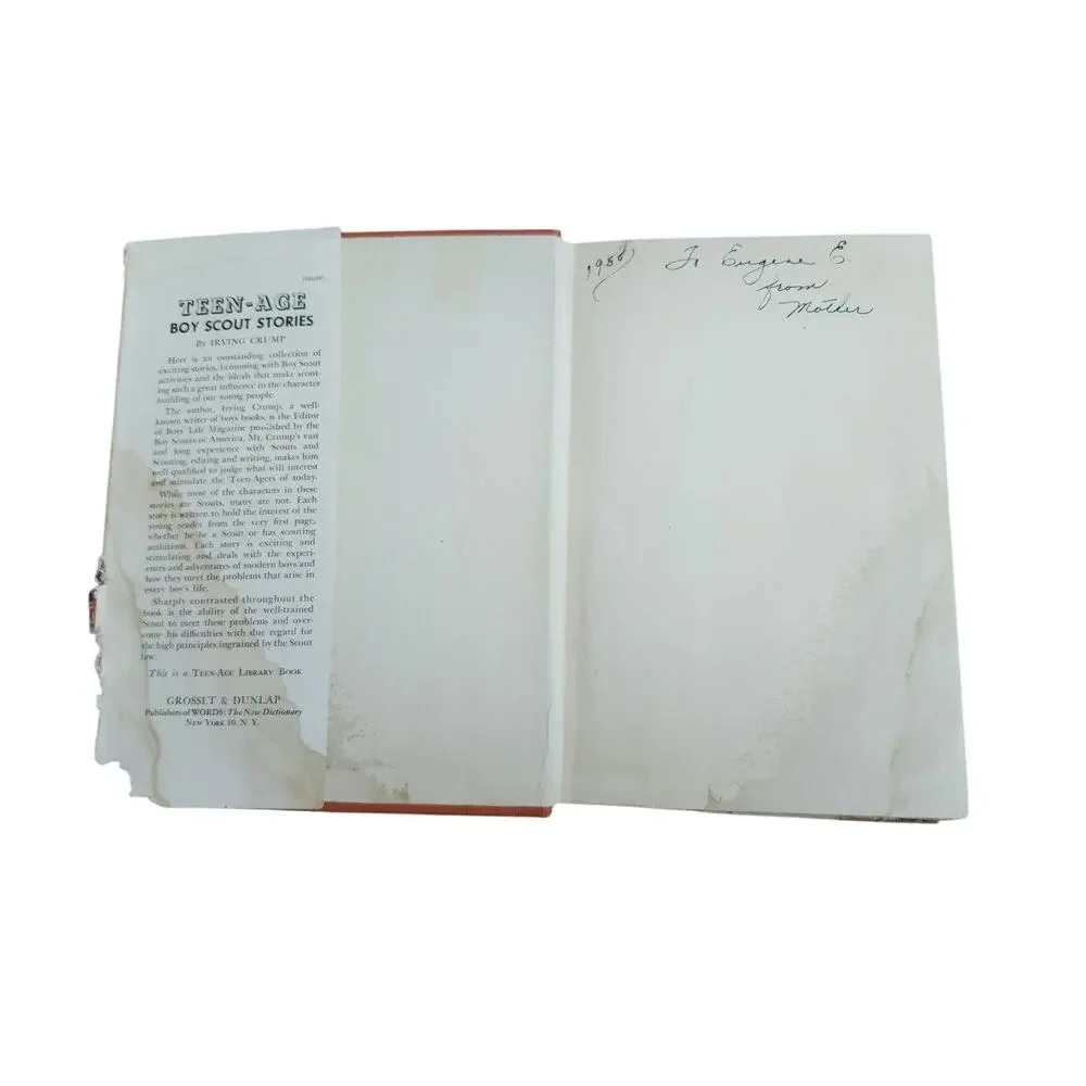 Vtg 1948 Teen-age Boy Scout Stories by Irving Crump (Hardcover Dust Jacket) USA